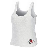 Women's WEAR by Erin Andrews Cream Kansas City Chiefs Plus Cozy Scoop Neck Tank Top & Pants Set