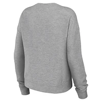 Women's WEAR by Erin Andrews  Heather Gray Kansas City Chiefs Plus Knitted Tri-Blend Long Sleeve T-Shirt & Pants Lounge Set