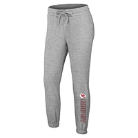 Women's WEAR by Erin Andrews  Heather Gray Kansas City Chiefs Plus Knitted Tri-Blend Long Sleeve T-Shirt & Pants Lounge Set