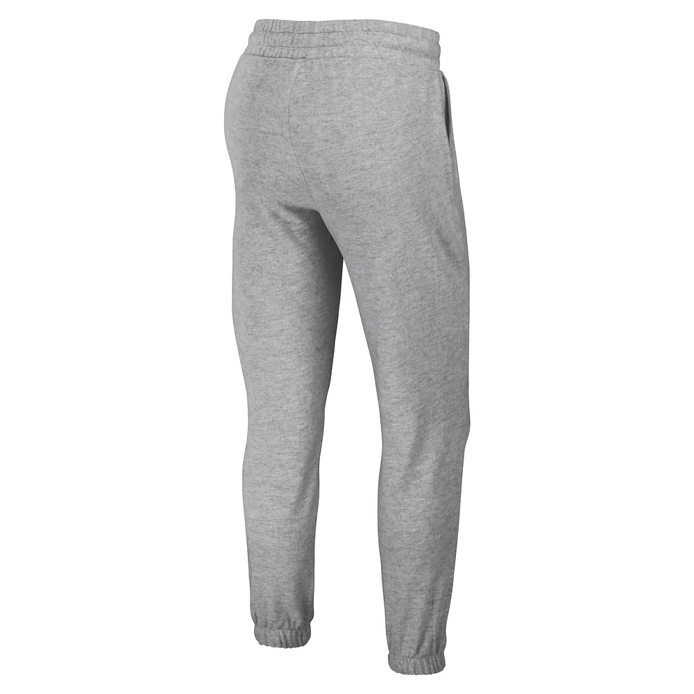 Women's WEAR by Erin Andrews  Heather Gray Kansas City Chiefs Plus Knitted Tri-Blend Long Sleeve T-Shirt & Pants Lounge Set