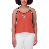 Women's WEAR by Erin Andrews Red Kansas City Chiefs Cross Strap Tri-Blend Tank Top