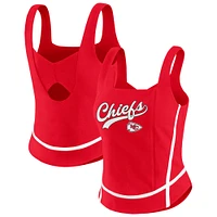 Débardeur à col carré rouge Kansas City Chiefs pour femme WEAR by Erin Andrews