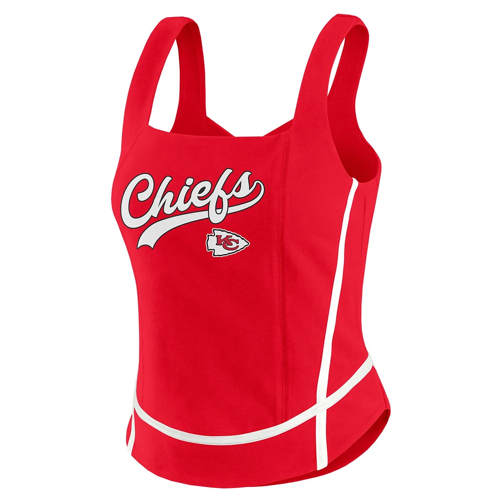Débardeur à col carré rouge Kansas City Chiefs pour femme WEAR by Erin Andrews