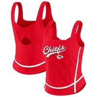 Débardeur à col carré rouge Kansas City Chiefs pour femme WEAR by Erin Andrews