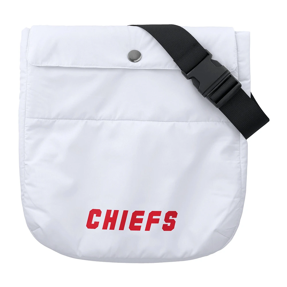 Women's WEAR by Erin Andrews  White Kansas City Chiefs Packaway Full-Zip Puffer Jacket