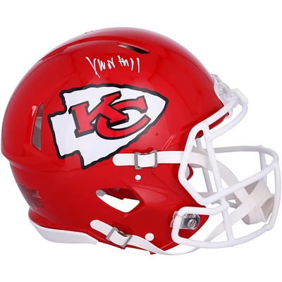 Xavier Worthy Kansas City Chiefs Autographed 2024 NFL Draft First Round Pick Riddell Speed Authentic Helmet