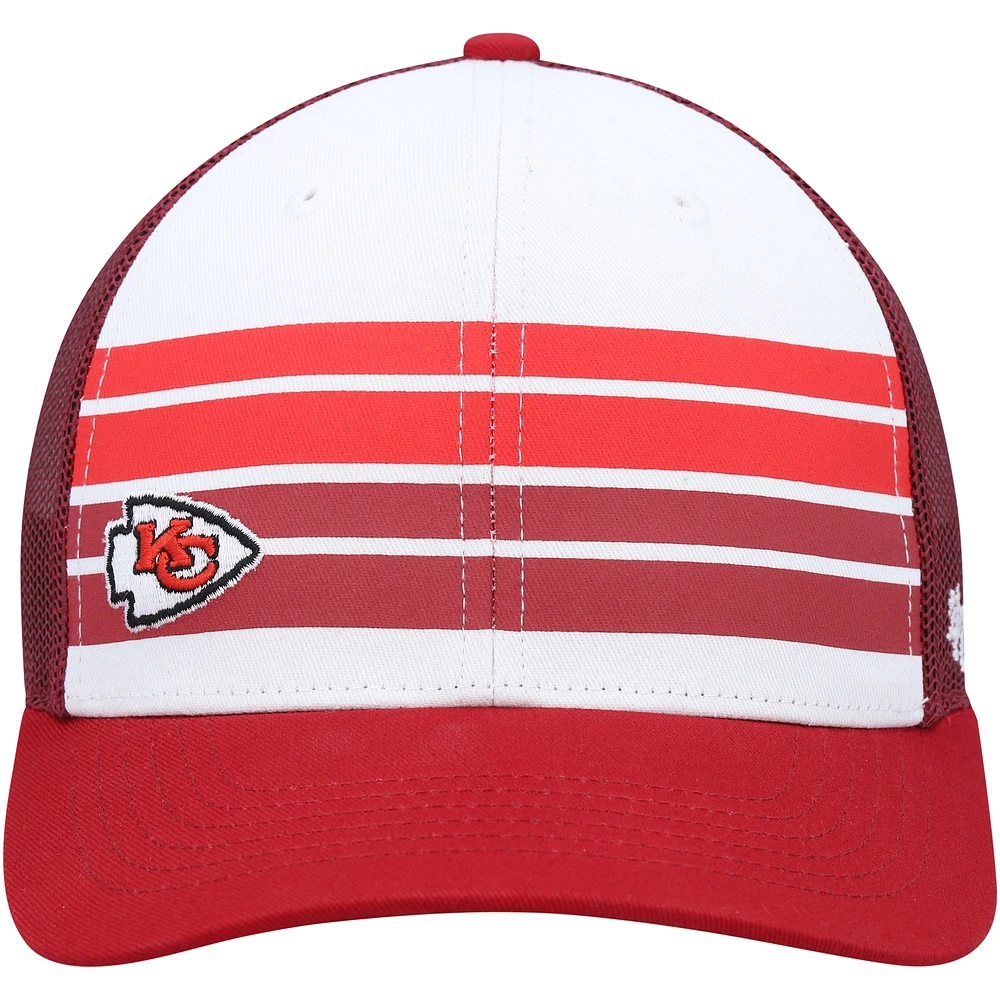 Youth '47 White/Red Kansas City Chiefs Cove Trucker Snapback Hat
