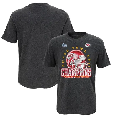 Men's Red Kansas City Chiefs Super Bowl LVII Champions Shield Tie-Dye T- Shirt