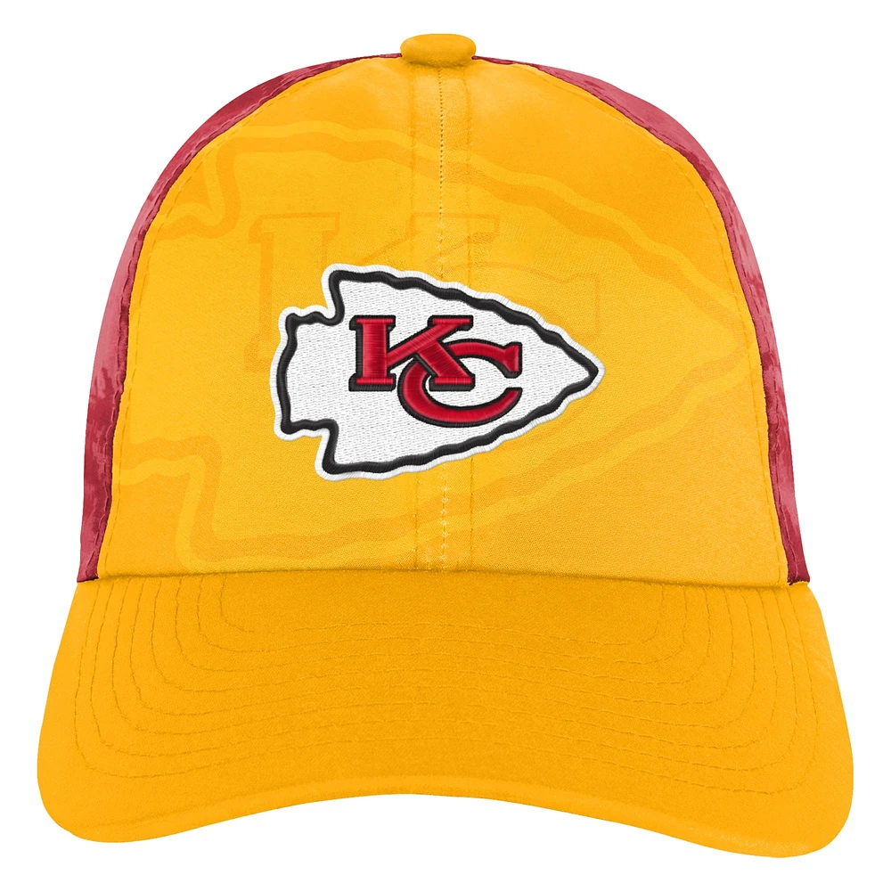 Youth Gold/Red Kansas City Chiefs Combine Two-Tone Adjustable Hat