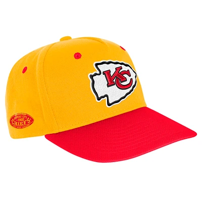 Casquette réglable structurée précourbée Pro-Sport des Chiefs de Kansas City pour jeunes, or/rouge