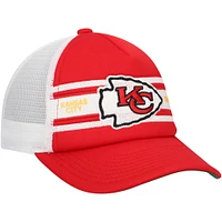 Casquette ajustable à rayures rouges pour jeunes Mitchell & Ness des Kansas City Chiefs