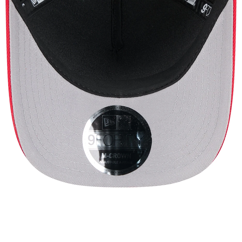 Youth New Era Black/Red Kansas City Chiefs 2025 NFL Draft 9FORTY A-Frame M-Crown Adjustable Hat