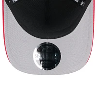 Youth New Era Black/Red Kansas City Chiefs 2025 NFL Draft 9FORTY A-Frame M-Crown Adjustable Hat