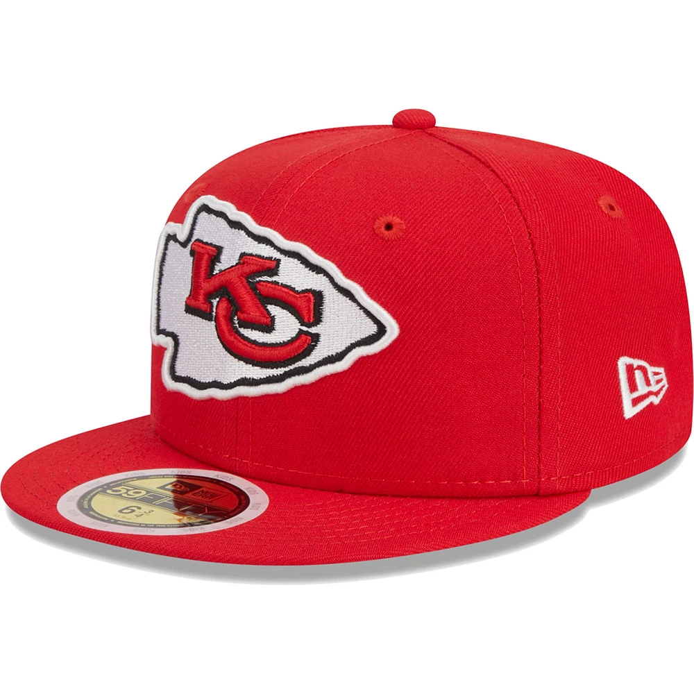 Casquette ajustée 59FIFTY Main des Chiefs de Kansas City New Era rouge pour jeune