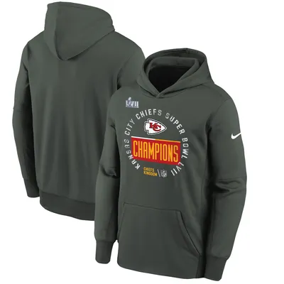 Nike Youth Boys Heather Gray Kansas City Chiefs Super Bowl LVII Champions  Parade Pullover Hoodie