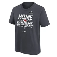 T-shirt Nike anthracite pour jeunes des Chiefs de Kansas City Super Bowl LVIII Champions Parade