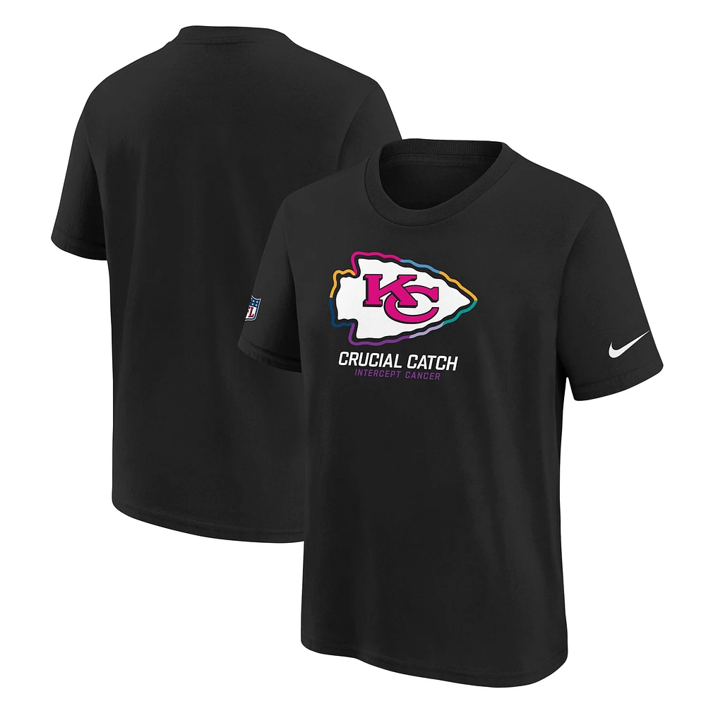 Youth Nike  Black Kansas City Chiefs 2024 NFL Crucial Catch T-Shirt