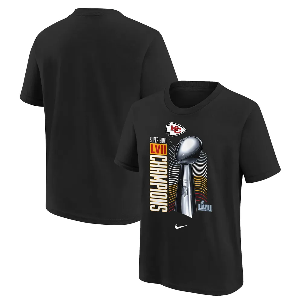 Lids Kansas City Chiefs Nike Youth Super Bowl LVII Champions Lombardi T- Shirt - Black