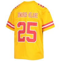 Youth Nike Clyde Edwards-Helaire Gold Kansas City Chiefs Inverted Team Game Jersey