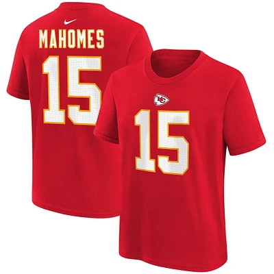 T-shirt avec nom et numéro de joueur Nike Patrick Mahomes pour jeunes des Chiefs Kansas City