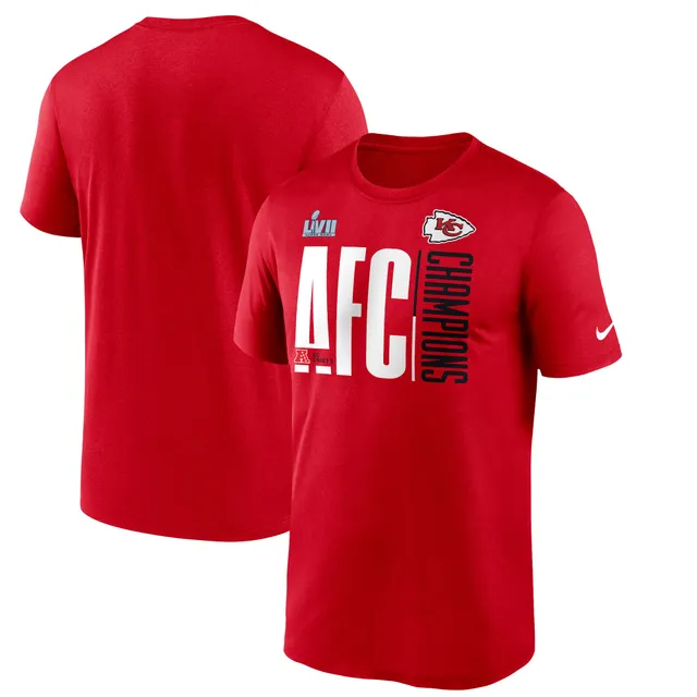 Youth Red Kansas City Chiefs 2022 AFC Champions Shadow T-Shirt