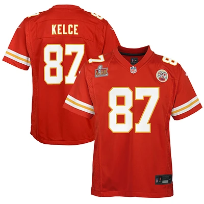 Youth Nike Travis Kelce Red Kansas City Chiefs Super Bowl LIX Game Player Jersey