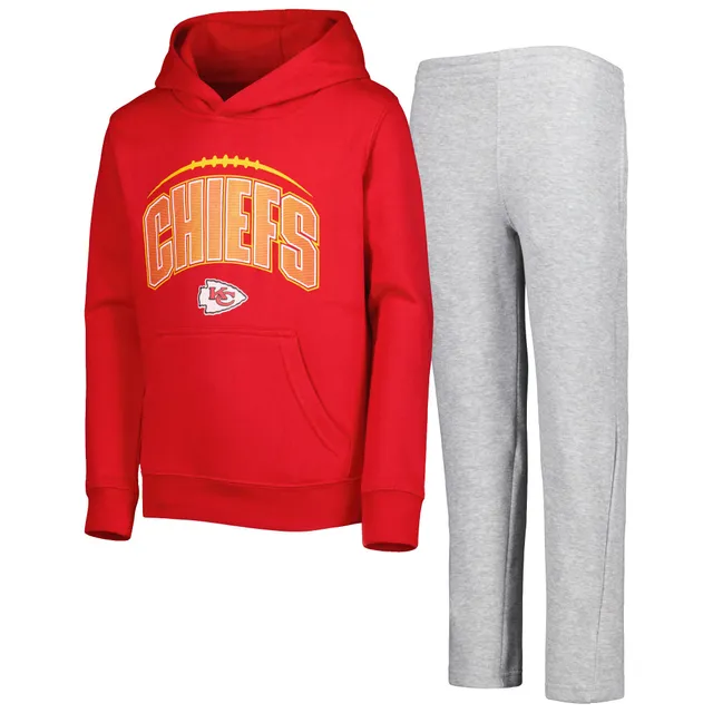 NFL Kansas City Chiefs Toddler Boys' Poly Fleece Hooded Sweatshirt - 3T