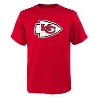 T-shirt rouge avec logo principal des Chiefs de Kansas City pour jeunes