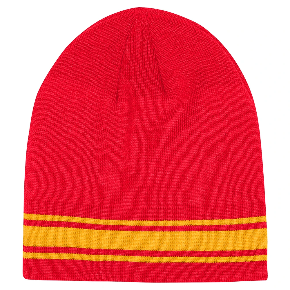 Youth Red Kansas City Chiefs Retro Knit Beanie
