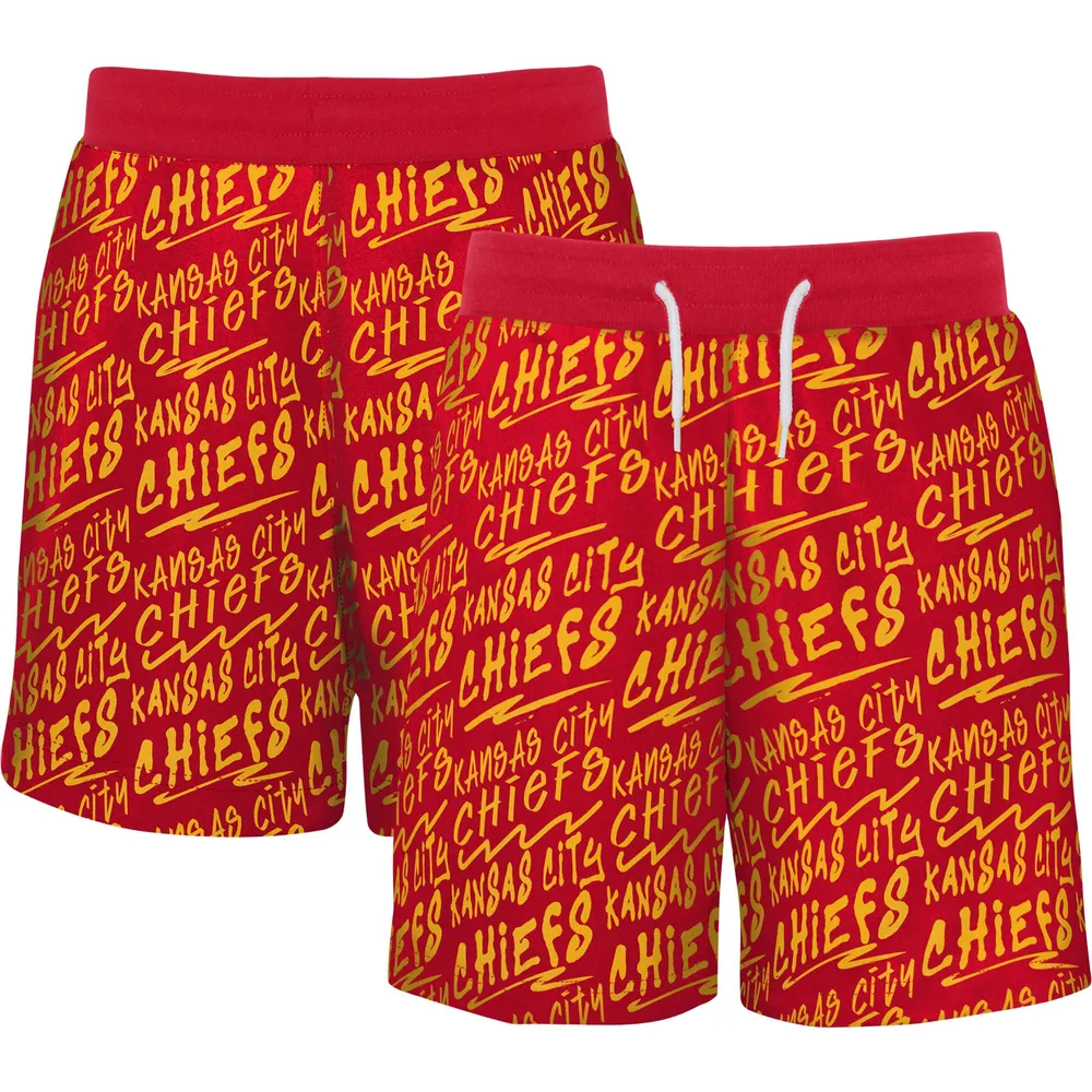 Lids Kansas City Chiefs Youth Super French Terry Shorts - Red