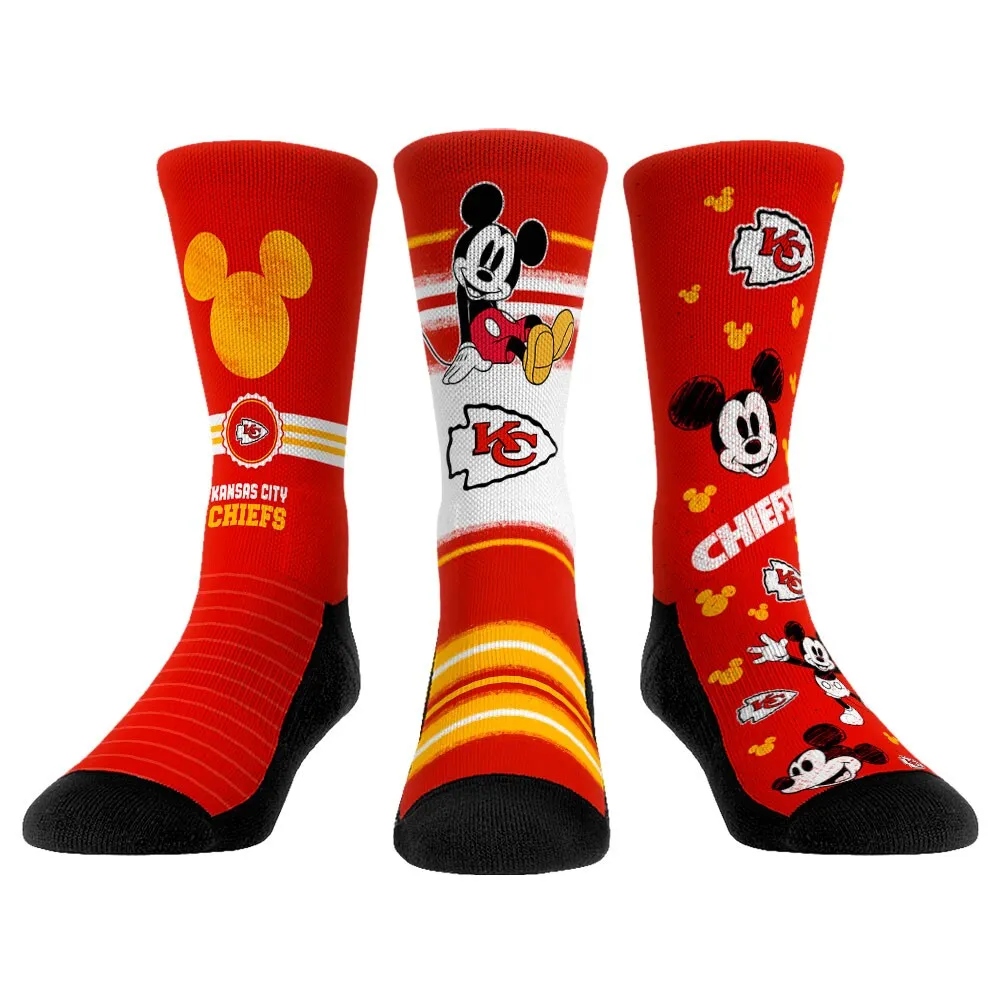 Lids Kansas City Chiefs Rock Em Socks Youth Disney Three-Pack Crew