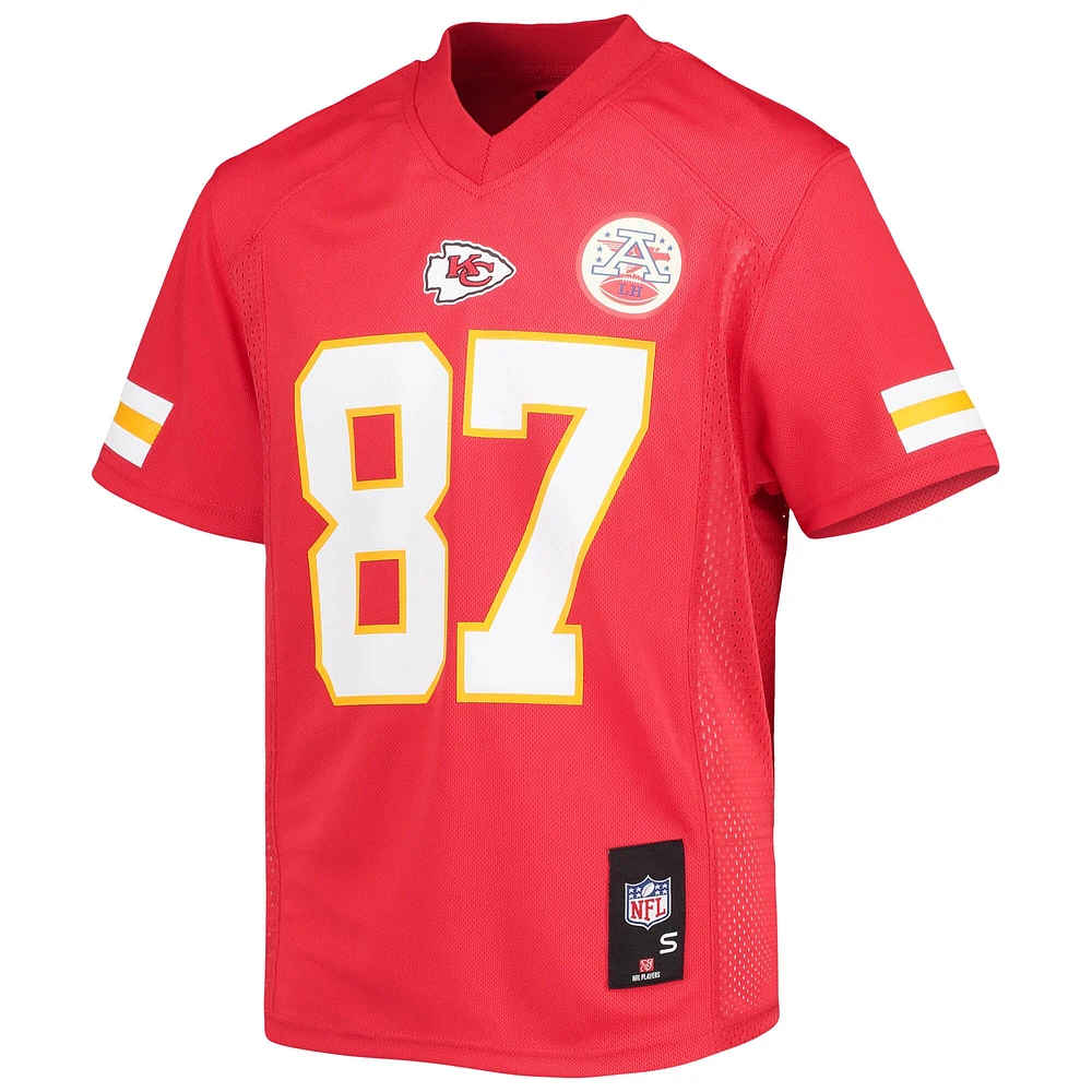 Maillot de joueur réplique Travis Kelce rouge des Chiefs Kansas City pour jeunes