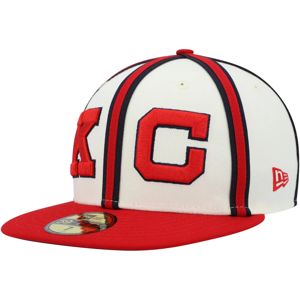 Casquette ajustée 59FIFTY pour homme de la collection Turn Back The Clock des Monarchs Kansas City New Era crème/rouge