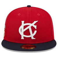 Casquette ajustée 59FIFTY New Era des Monarchs de Kansas City Big League Chew Team pour hommes, rouge