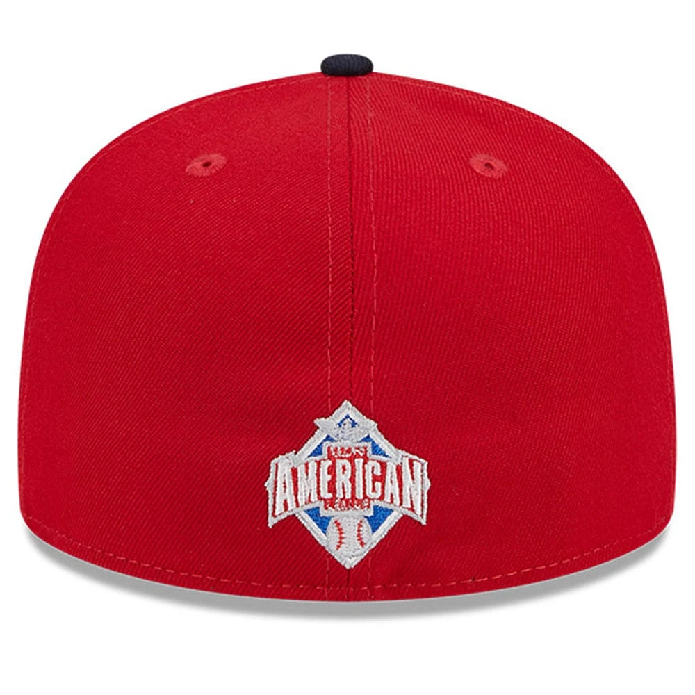 Casquette ajustée 59FIFTY New Era des Monarchs de Kansas City Big League Chew Team pour hommes, rouge