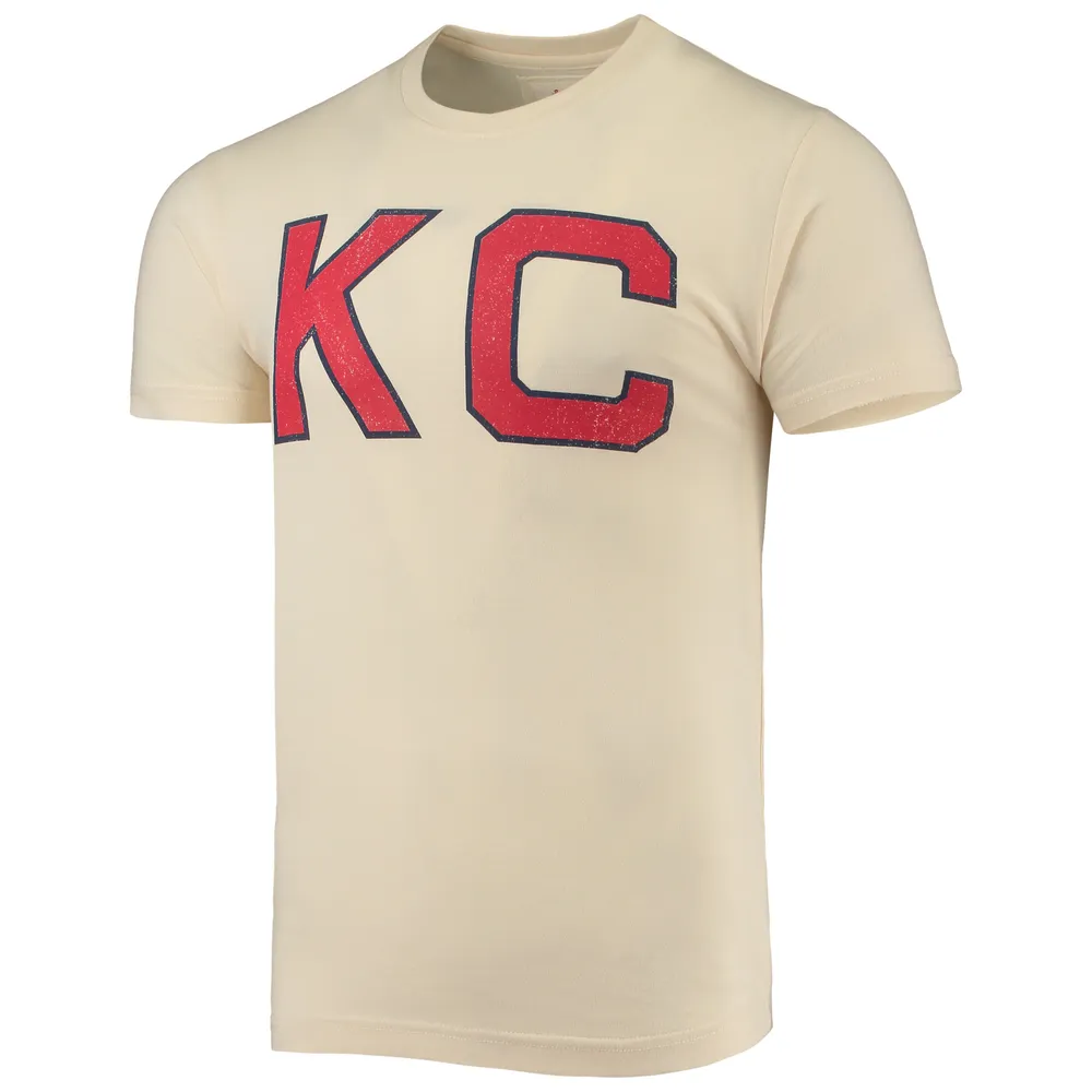 Veste rouge pour homme crème Kansas City Monarchs Archive Collection Brass Tacks T-shirt