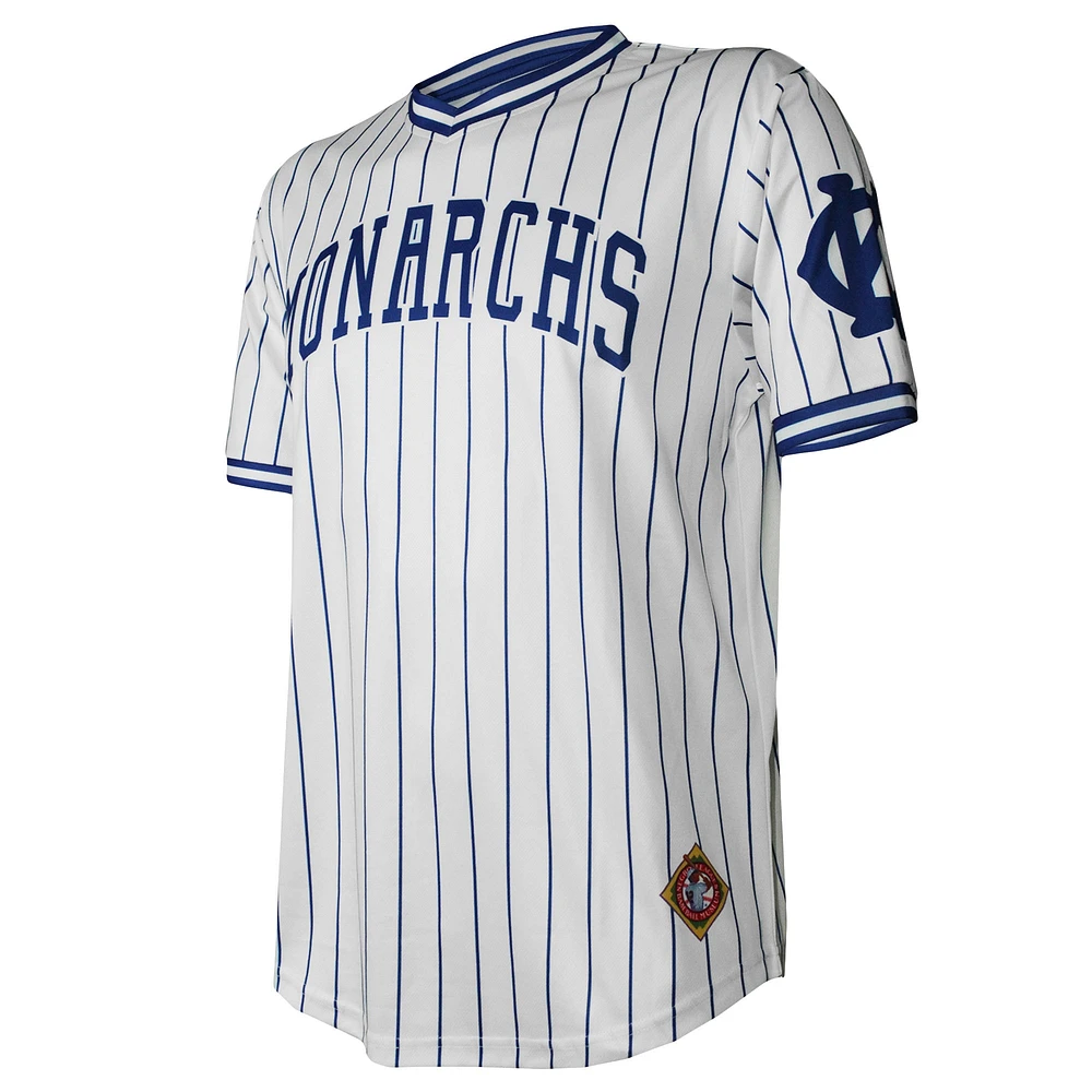 Maillot Stitches blanc à col en V des Monarchs de Kansas City pour hommes