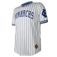 Maillot Stitches blanc à col en V des Monarchs de Kansas City pour hommes