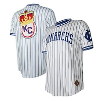 Maillot Stitches blanc à col en V des Monarchs de Kansas City pour hommes