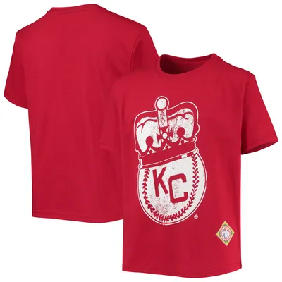 T-shirt Stitches Kansas City Monarchs Negro League rouge pour jeune