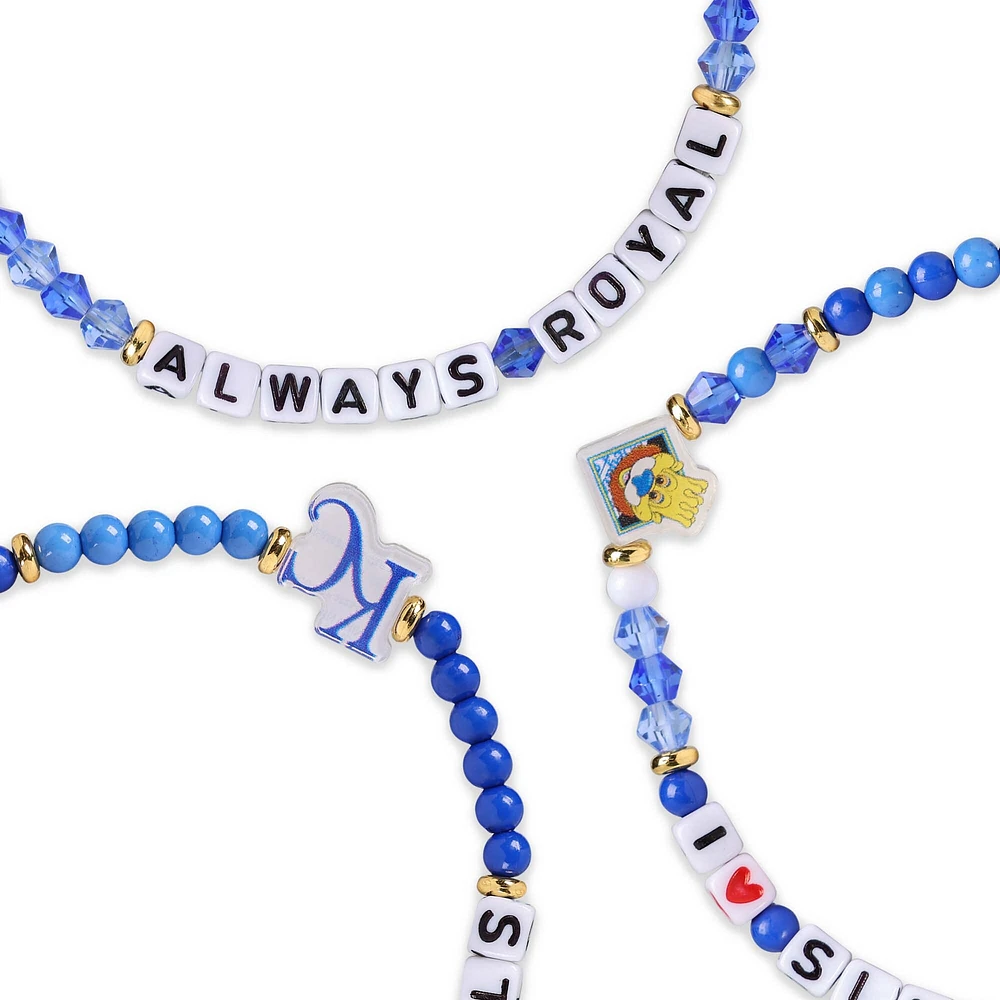 Lot de 3 bracelets d'amitié FOCO des Royals de Kansas City