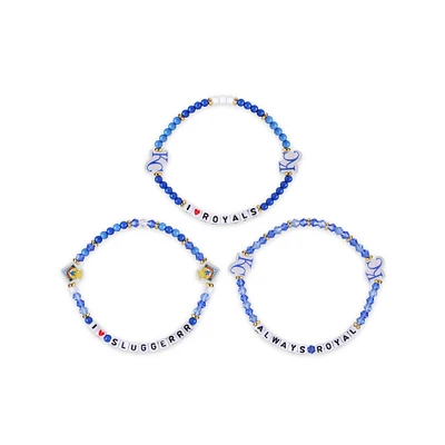 Lot de 3 bracelets d'amitié FOCO des Royals de Kansas City