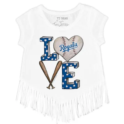 Women's Tiny Turnip Royal Kansas City Royals Baseball Love T-Shirt Size: Small