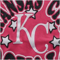 Girls Youth New Era Pink Kansas City Royals Jersey Stars V-Neck T-Shirt