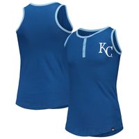 Girls Youth New Era Royal Kansas City Royals Henley Tank Top