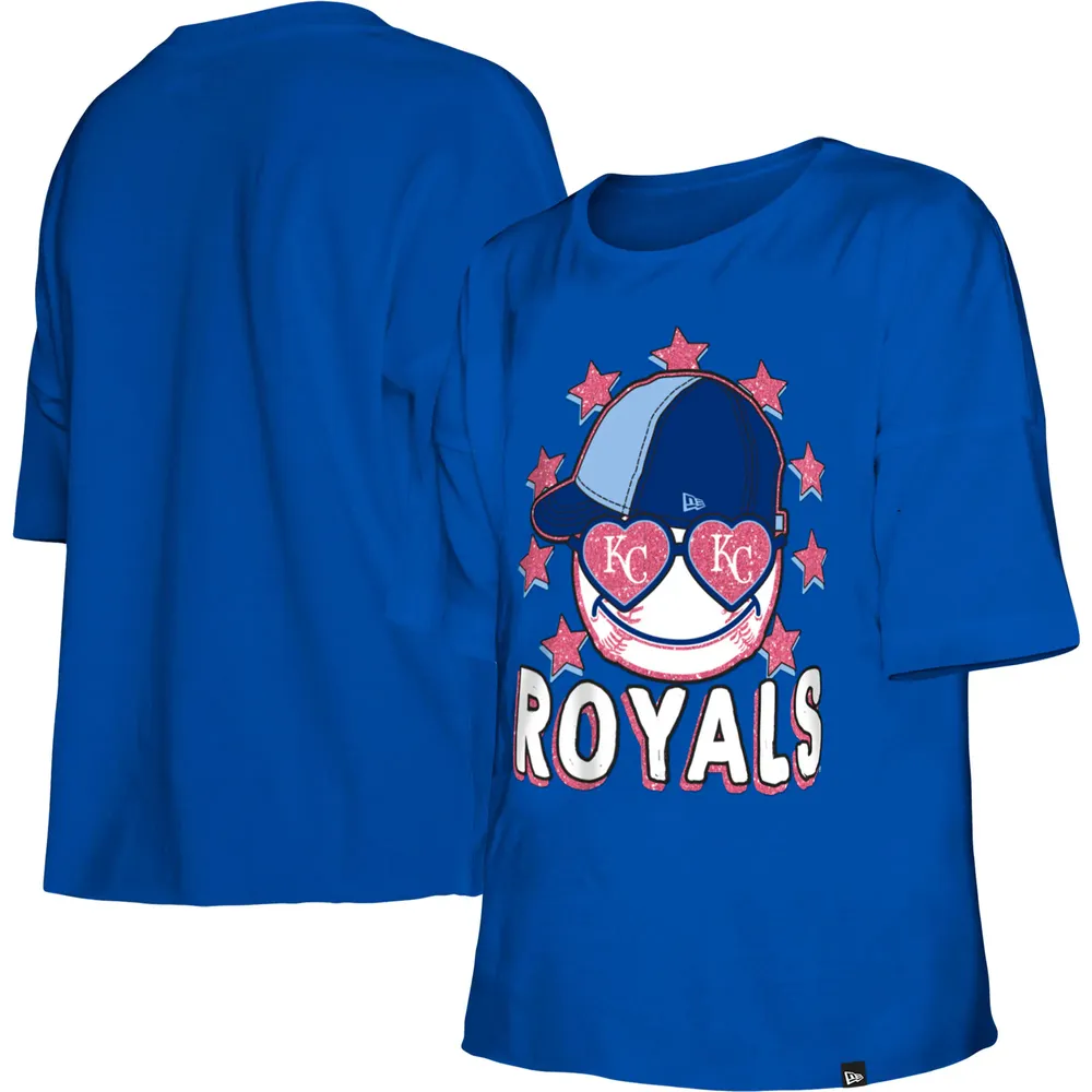 Girls Youth Kansas City Royals New Era Royal Team Half Sleeve T-Shirt