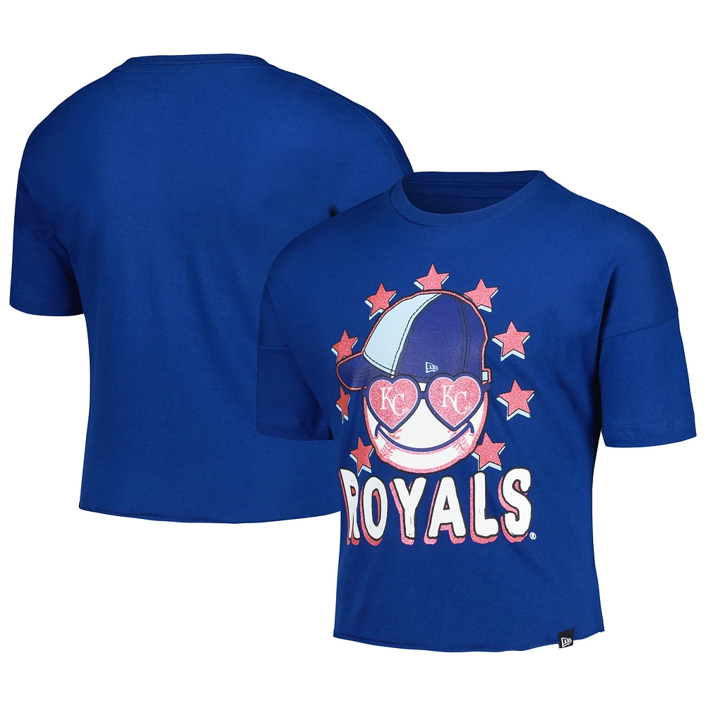 T-shirt à manches mi-longues New Era Royal Kansas City Royals Team pour fille