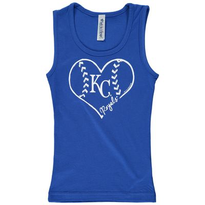 Girls Youth Soft as a Grape Royal Kansas City Royals Cotton Tank Top