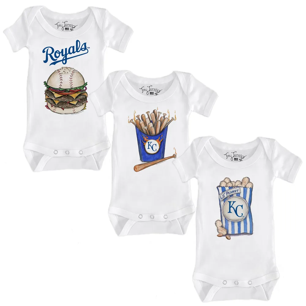 Kansas City Royals Tiny Turnip Infant Burger Bodysuit - Royal