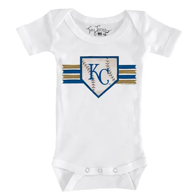 Kansas City Royals Tiny Turnip Infant Base Stripe Bodysuit - White